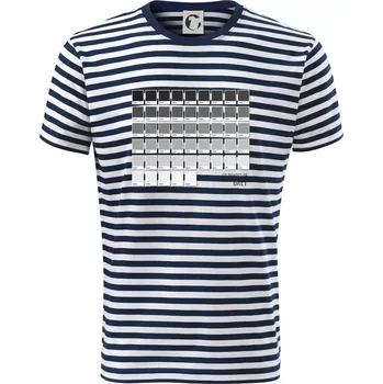 Pánská móda 50 barevných odstínů šedi - Triko na vodu - S ( Prouhovaná )