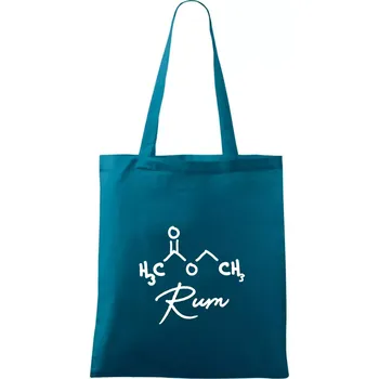 Barová chemie - rum - Taška bavlněná - 42 x 38 cm ( Petrolejová )
