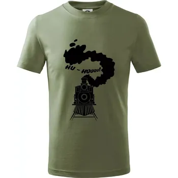 Mašina - Hu - Tričko dětské bavlněné - 122 cm/6 let ( Khaki )