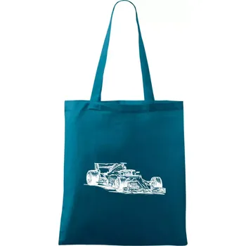 Nákupní taška Formule v závodě - Taška bavlněná - 42 x 38 cm ( Petrolejová )