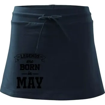 Dámská sukně Legends are born in May - Sportovní sukně - two in one - XL ( Námořní modrá (velmi tmavá - téměř černá) )