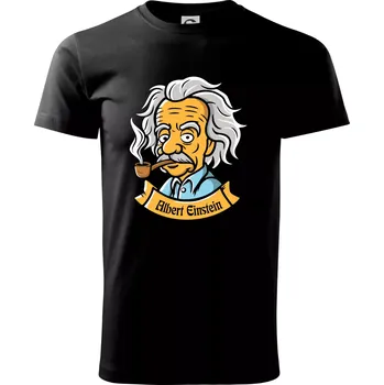 Albert s dýmkou - Triko extra velké (5-8XL) - 6XL ( Černá )