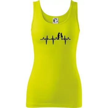 Dámské tričko EKG salsa tanečníci - Dámské tílko - L ( Limetková )