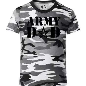 Chlapecké tričko Army dad - Dětské maskáčové triko - 122 cm/6 let ( Šedý maskáč )