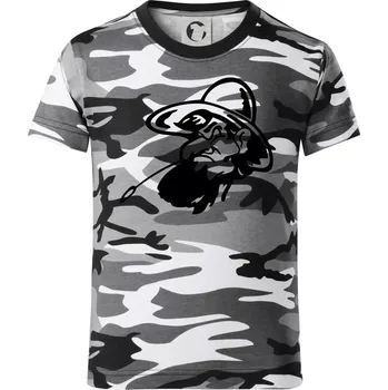 Chlapecké tričko Zapšklý farmář - Dětské maskáčové triko - 104-110cm / 3-4 roky ( Šedý maskáč )