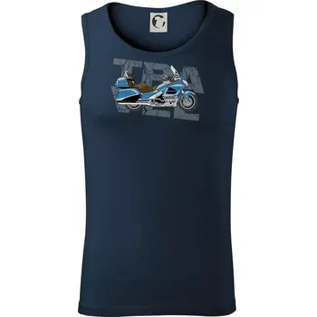 Cestovní motorka Amerika modrá - Tílko pánské Core - S ( Námořní modrá (velmi tmavá - téměř černá) )