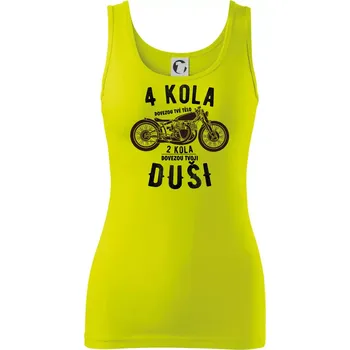 4 kola vs 2 kola - Dámské tílko - S ( Limetková )