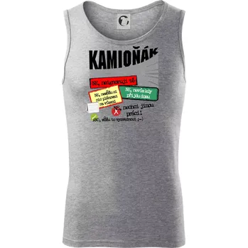 Výhody řidiče kamionu - Tílko pánské Core - M ( Tmavě šedý melír )