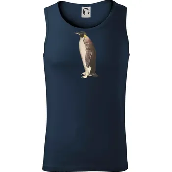 Tučňák kreslený vodovými barvami - Tílko pánské Core - L ( Námořní modrá (velmi tmavá - téměř černá) )