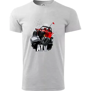 ATV offroad buggy - Triko extra velké (5-8XL) - 8XL ( Světlešedý Melír )