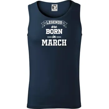 Pánská móda Legends are born in March - Tílko pánské Core - 2XL ( Námořní modrá (velmi tmavá - téměř černá) )