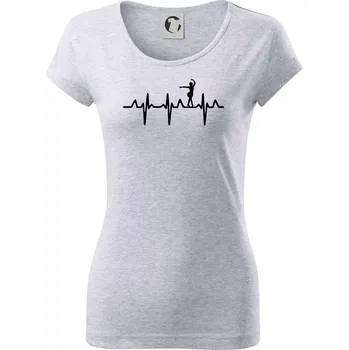 Dámské tričko EKG tanečnice salsy - Dámské triko Pure - XS ( Světlešedý Melír )