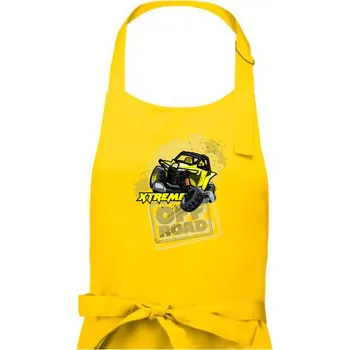 Kuchyňská zástěra ATV xtreme race - Pánská zástěra na vaření - Univerzální velikost ( Žlutá )