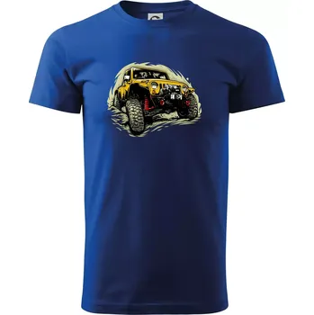 Žlutý offroad s navijákem - Triko extra velké (5-8XL) - 7XL ( Královská modrá )