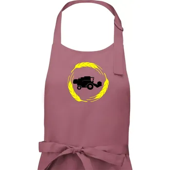 Kuchyňská zástěra Kombajn klasy - Pánská zástěra na vaření - Univerzální velikost ( Starorůžová )