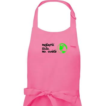 Kuchyňská zástěra Nejlepší táta na světě - Pánská zástěra na vaření - Univerzální velikost ( Růžová )