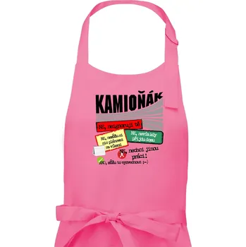 Kuchyňská zástěra Výhody řidiče kamionu - Pánská zástěra na vaření - Univerzální velikost ( Růžová )