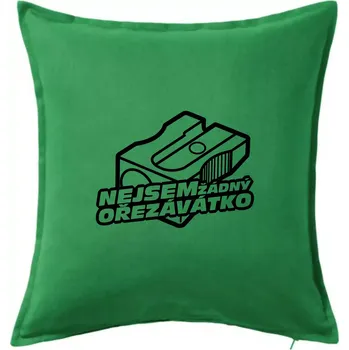 Polštář Ořezávátko - Polštář 50x50 - 50x50 - Včetně výplně ( Středně zelená )
