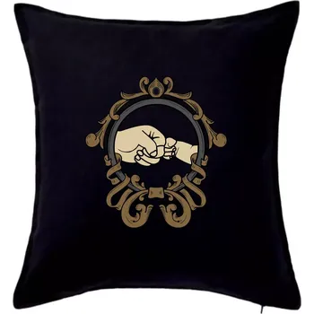 Polštář Táta a syn pěsti - Polštář 50x50 - 50x50 - Pouze potah ( Černá )