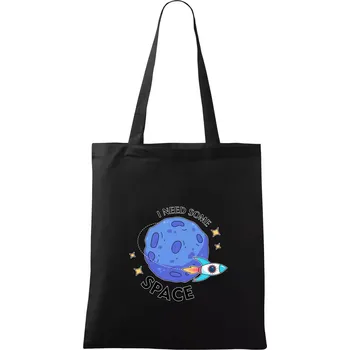 I need some space - Taška bavlněná - 42 x 38 cm ( Černá )
