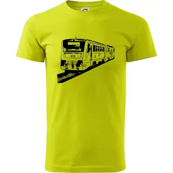 Vlak 812 - Klasické pánské triko vyšší gramáže - XS ( Limetková )