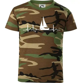 Chlapecké oblečení EKG plachetnice - Dětské maskáčové triko - 134 cm/8 let ( Hnědý maskáč )