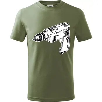 Dětská móda Vrtačka kreslená - Tričko dětské bavlněné - 146 cm/10 let ( Khaki )