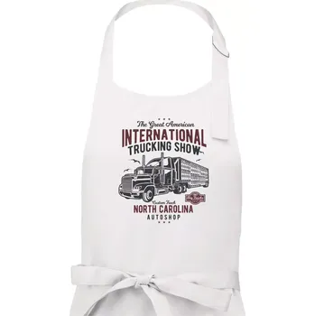 Kuchyňská zástěra Big Truck 1 - Dámská zástěra na vaření - Univerzální velikost ( Bílá )