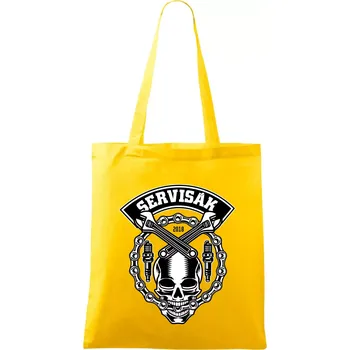 Lebka servisák - Taška bavlněná - 42 x 38 cm ( Žlutá )