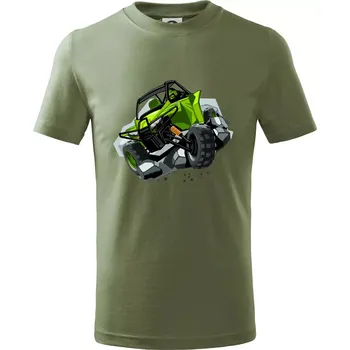 ATV bugina zelená - Tričko dětské bavlněné - 134 cm/8 let ( Khaki )