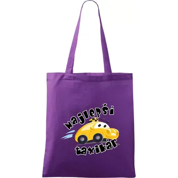 Nejlepší taxikář kreslený - Taška bavlněná - 42 x 38 cm ( Fialová )