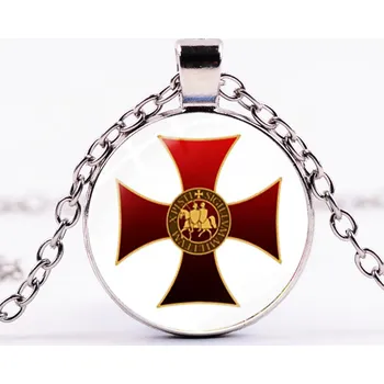 Řetízek Náhrdelník a přívěšek kříž templářů