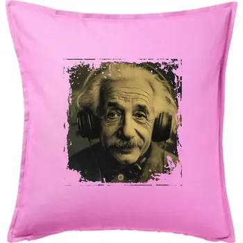 Polštář Albert se sluchátky - Polštář 50x50 - 50x50 - Včetně výplně ( Růžová )