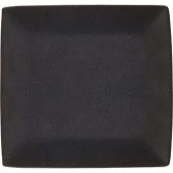 Talíř Clay Keramický čtvercový dezertní talíř Caviar 21,5×21,5 cm, černý