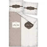 Bavlněné povlečení s rozdělením stran - hnědá