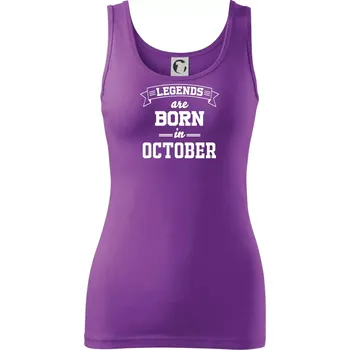 Dámské tričko Legends are born in October - Dámské tílko - L ( Fialová )