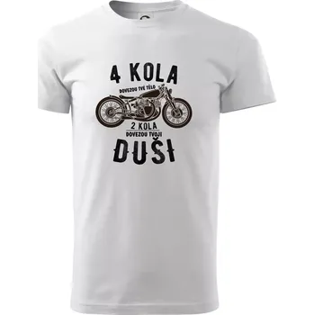 4 kola vs 2 kola - Triko extra velké (5-8XL) - 8XL ( Bílá )