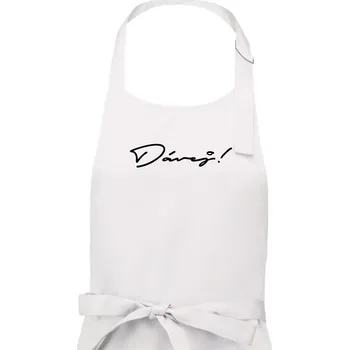 Kuchyňská zástěra Řekni to - Dávej - Pánská zástěra na vaření - Univerzální velikost ( Bílá )