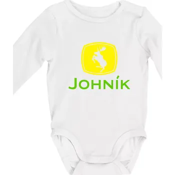 Kojenecký body Johník - Body kojenecké s dlouhým rukávem - Dlouhý r. do 3 měs ( Bílá )