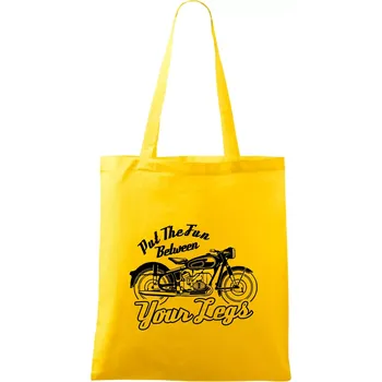 Put The Fun Between Your Legs Moto - Taška bavlněná - 42 x 38 cm ( Žlutá )