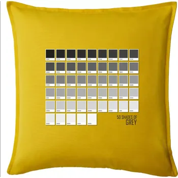 Polštář 50 barevných odstínů šedi - Polštář 50x50 - 50x50 - Pouze potah ( Žlutá )
