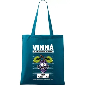 Vinná réva odsouzena Dornfelder - Taška bavlněná - 42 x 38 cm ( Petrolejová )
