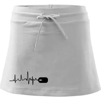 Dámská sukně EKG myš - Sportovní sukně - two in one - XS ( Bílá )