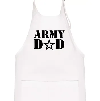 Kuchyňská zástěra Army dad - Dětská zástěra na vaření - Univerzální velikost ( Bílá )