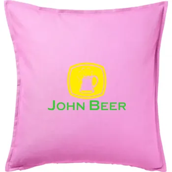 Polštář John Beer - Pivo - Polštář 50x50 - 50x50 - Pouze potah ( Růžová )