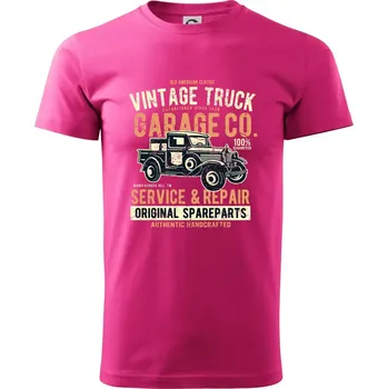 Pánská móda Vintage Truck - Klasické pánské triko vyšší gramáže - M ( Purpurová )