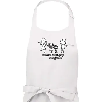 Kuchyňská zástěra Opravdoví muži dělají dvojčata - holka kluk - Dámská zástěra na vaření - Univerzální velikost ( Bílá )