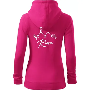 Dámská mikina Barová chemie - rum - Dámská mikina trendy zipper s kapucí - 2XL ( Purpurová )