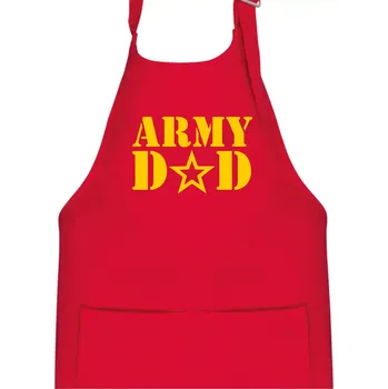 Kuchyňská zástěra Army dad - Dětská zástěra na vaření - Univerzální velikost ( Červená )