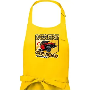 Kuchyňská zástěra Desert offroad adventure - Dámská zástěra na vaření - Univerzální velikost ( Žlutá )